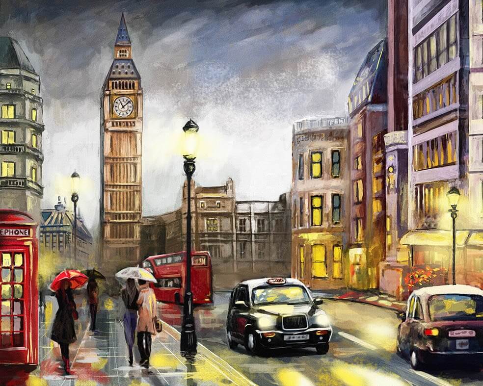 Paint by Numbers 40x50 cm | London in Autumn (MG2162e) – Painting by numbers | Varvikas.Shop