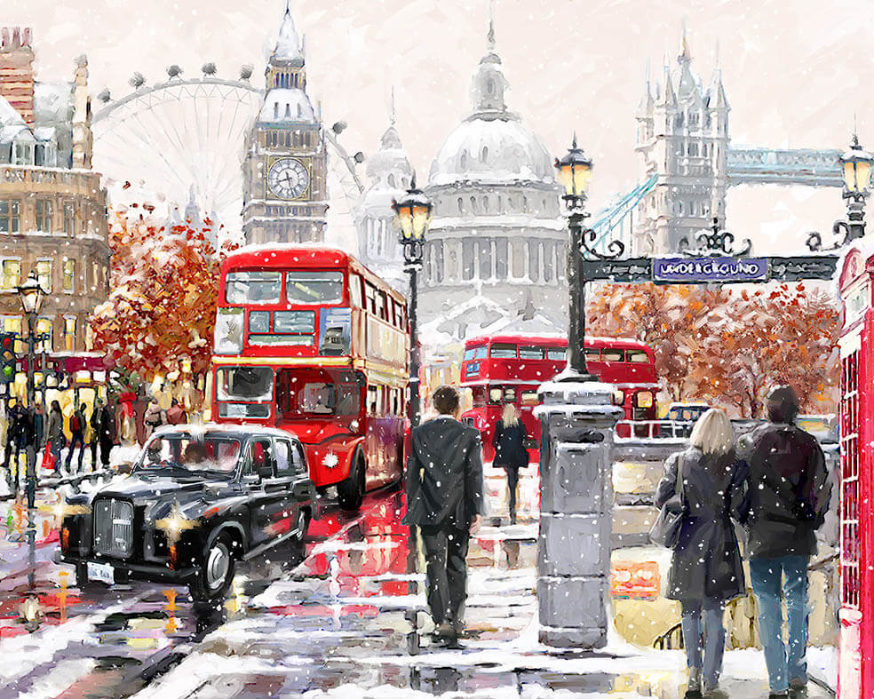 Paint by Numbers 40x50 cm | London Street (MG2204e) – Painting by numbers | Varvikas.Shop