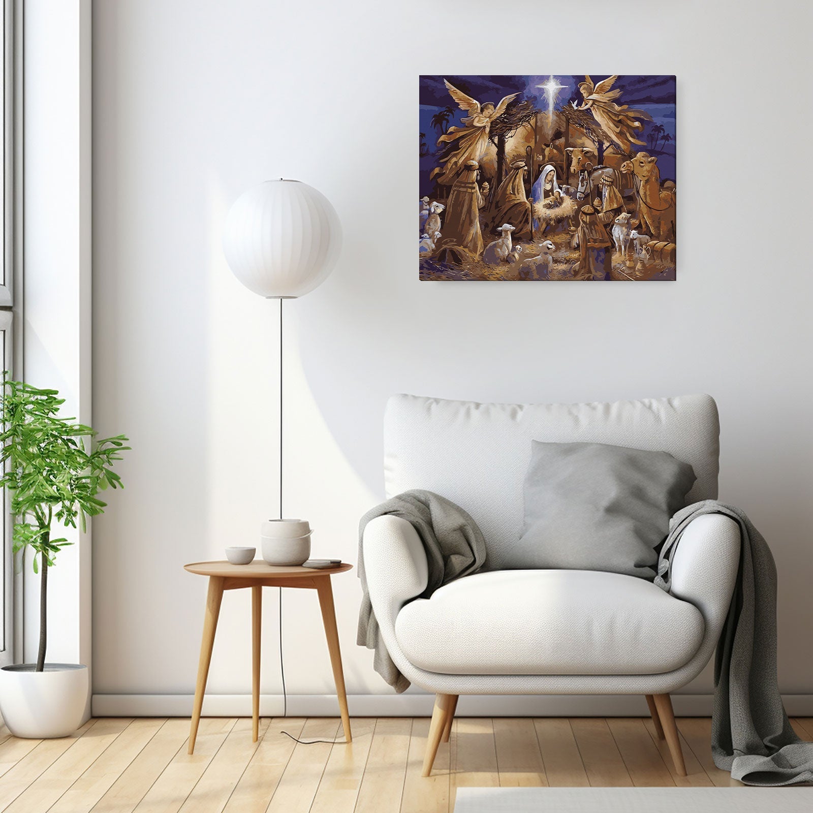 Paint by Numbers 40x50 cm | Nativity Scene (MG2154e) – Painting by numbers | Varvikas.Shop