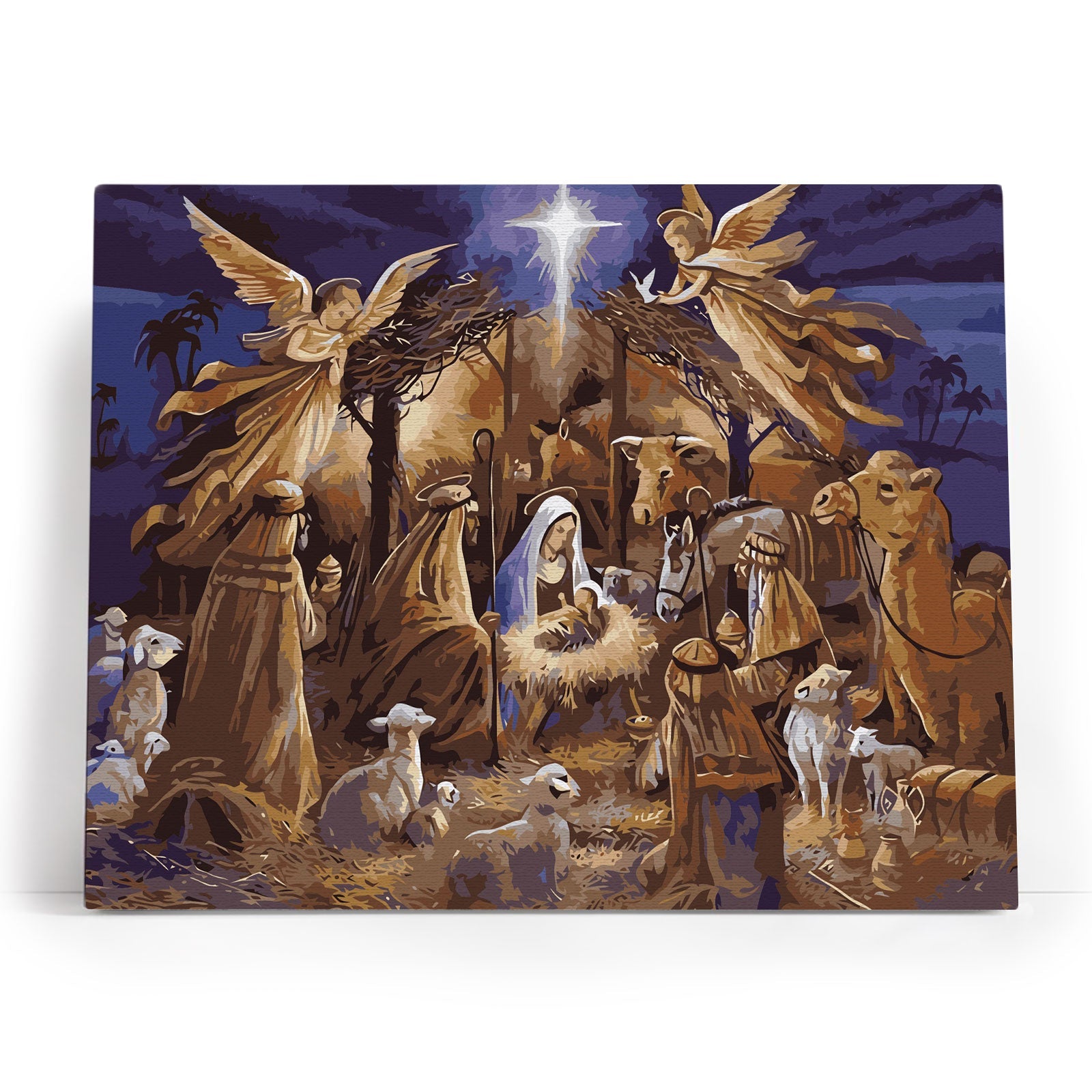 Paint by Numbers 40x50 cm | Nativity Scene (MG2154e) – Painting by numbers | Varvikas.Shop