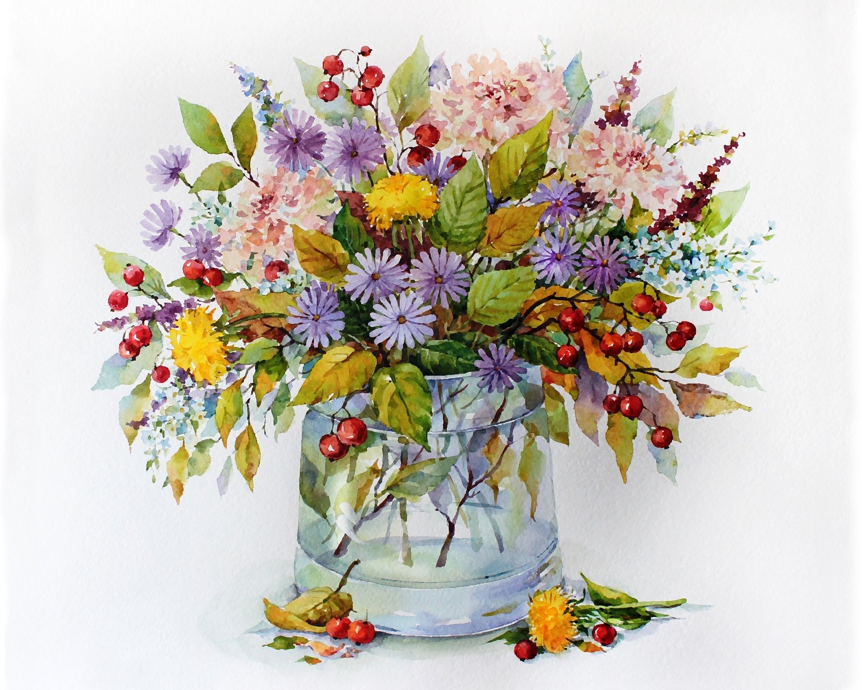 Paint by Numbers 40x50 cm | New Autumn bouquet (MG2186e) – Painting by numbers | Varvikas.Shop