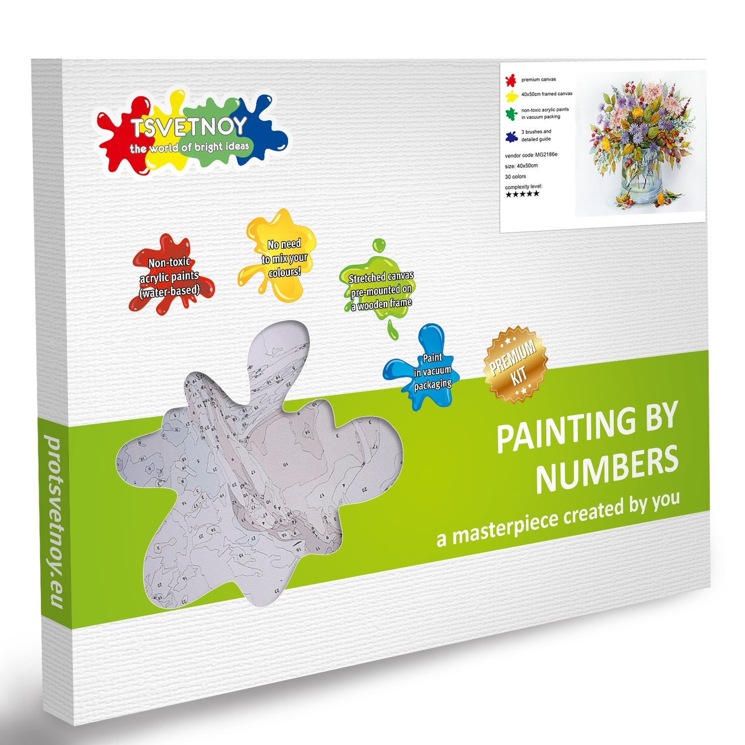 Paint by Numbers 40x50 cm | New Autumn bouquet (MG2186e) – Painting by numbers | Varvikas.Shop