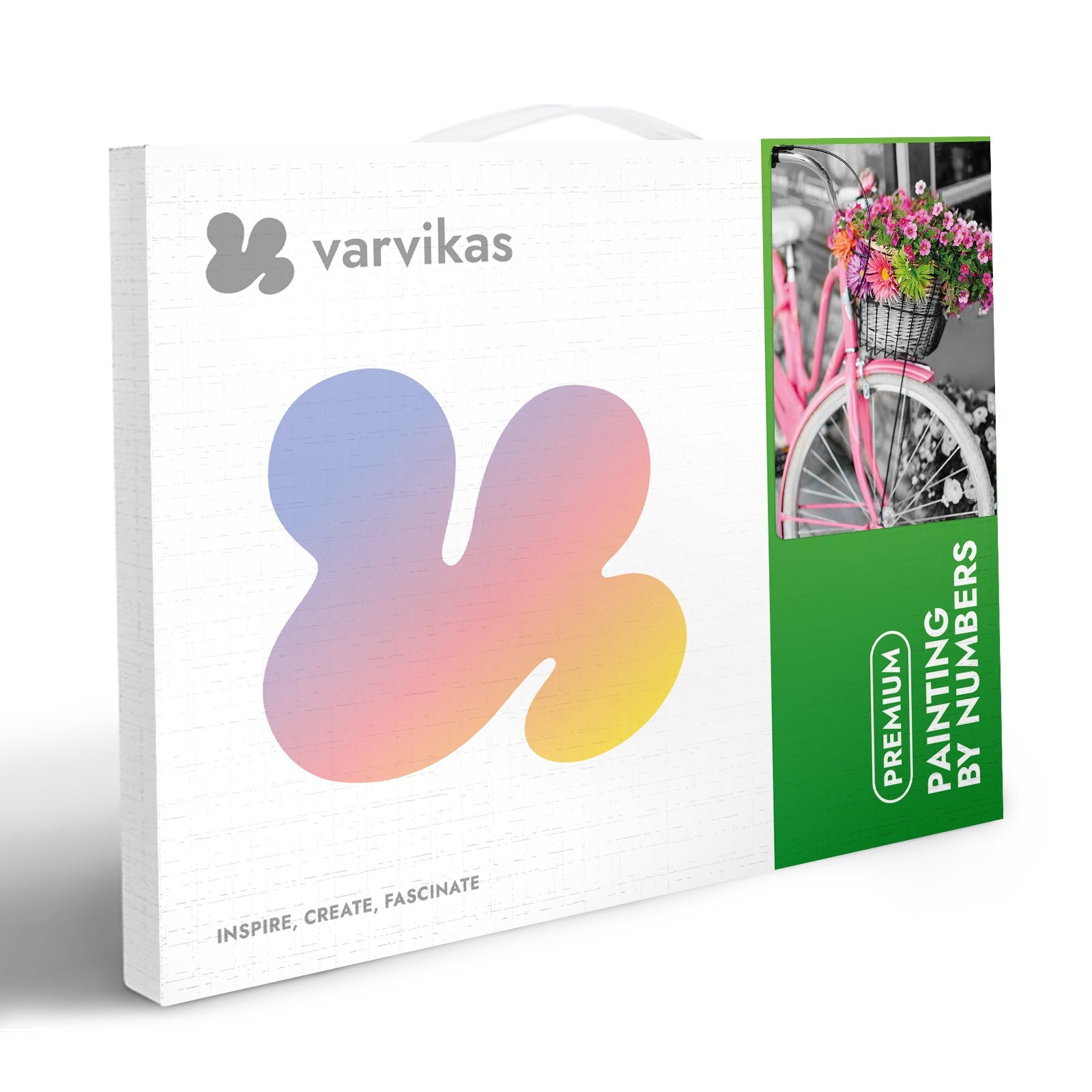 Paint by Numbers 40x50 cm | Pink bicycle (MG2464e) – Painting by numbers | Varvikas.Shop