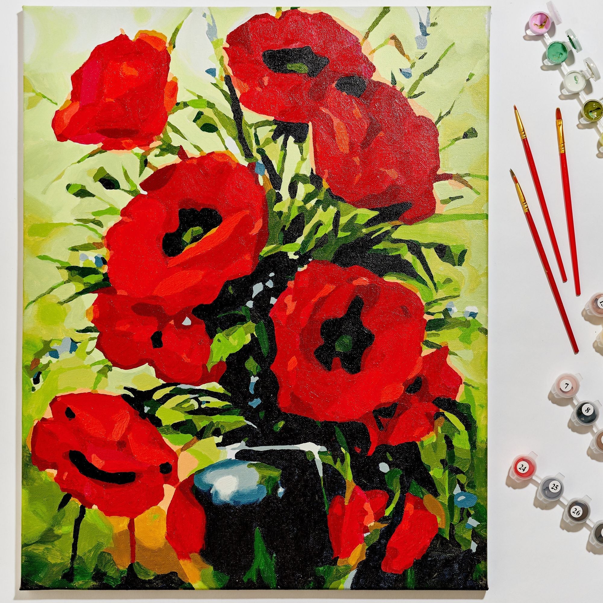 Paint by Numbers 40x50 cm | Poppies Bouquet (MG2142e) – Painting by numbers | Varvikas.Shop
