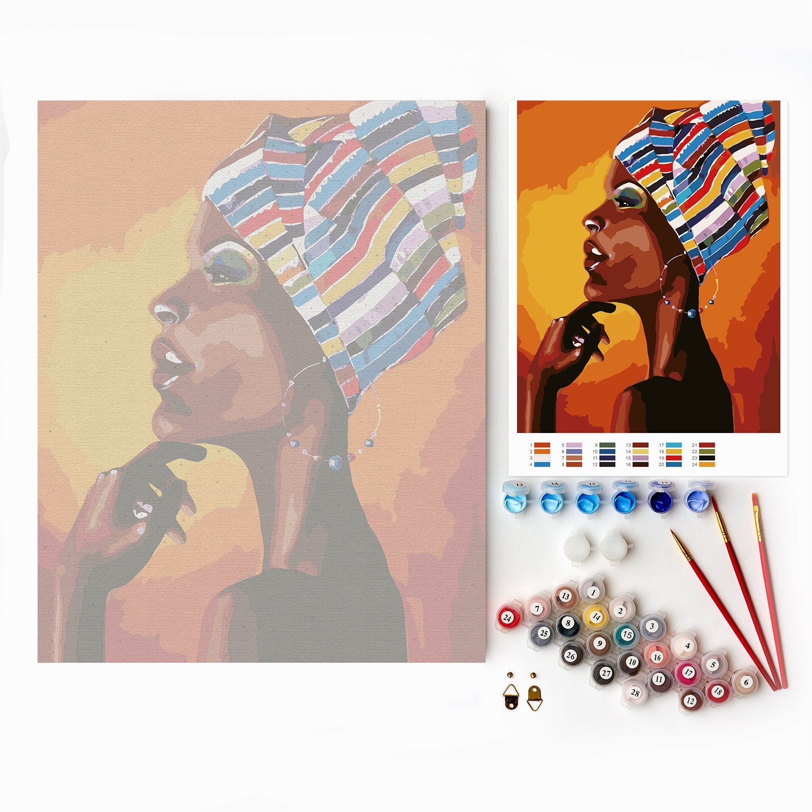 Paint by Numbers 40x50 cm | Portrait of an African (MG2112e) – Painting by numbers | Varvikas.Shop