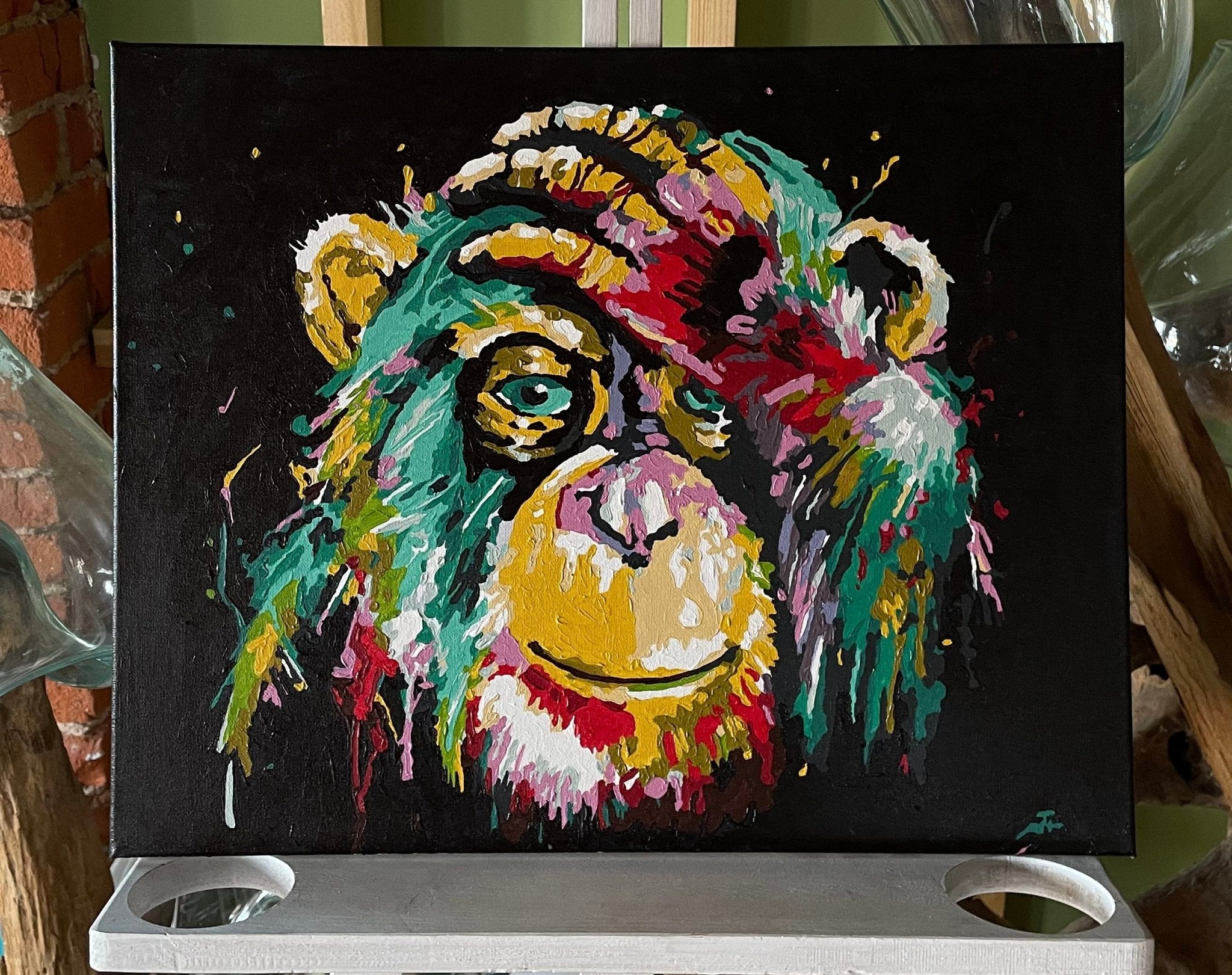Paint by Numbers 40x50 cm | Rainbow Monkey (MG2033e) – Painting by numbers | Varvikas.Shop