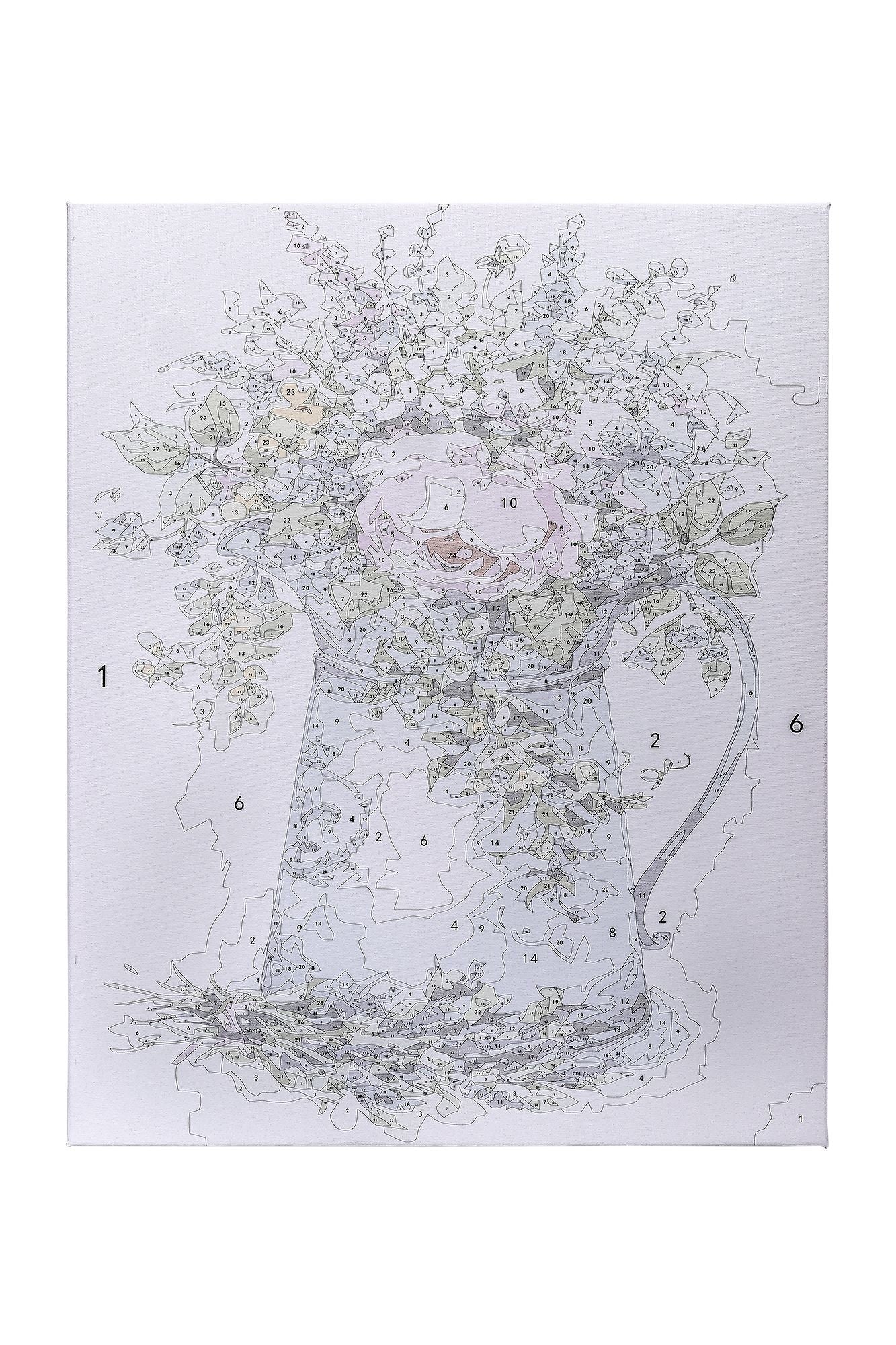 Paint by Numbers 40x50 cm | Romantic bouquet in a watering can (MG2104e) – Painting by numbers | Varvikas.Shop