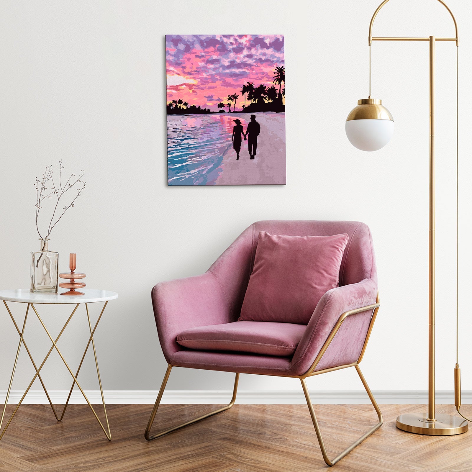 Paint by Numbers 40x50 cm | Romantic walk (MG2486e) – Painting by numbers | Varvikas.Shop