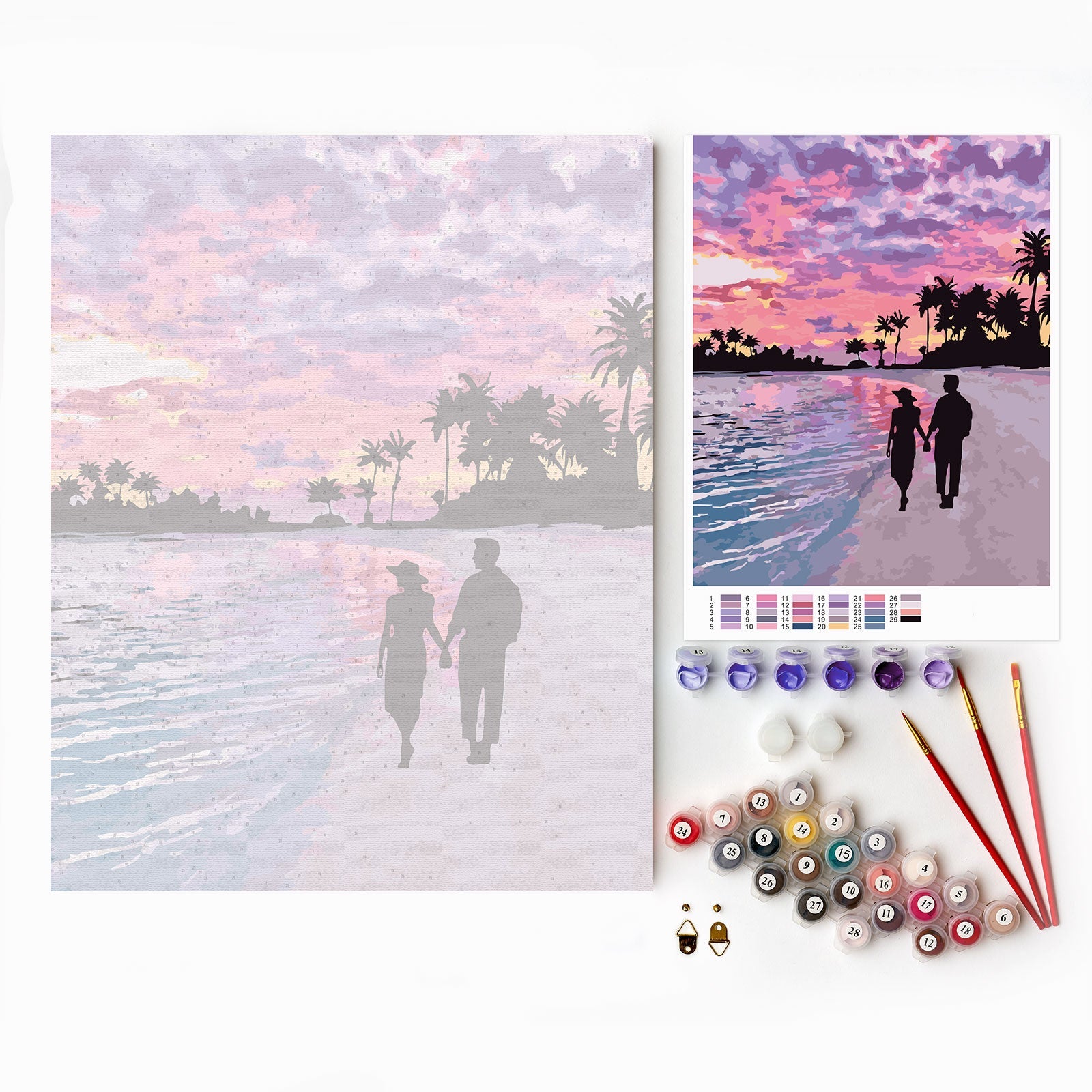 Paint by Numbers 40x50 cm | Romantic walk (MG2486e) – Painting by numbers | Varvikas.Shop