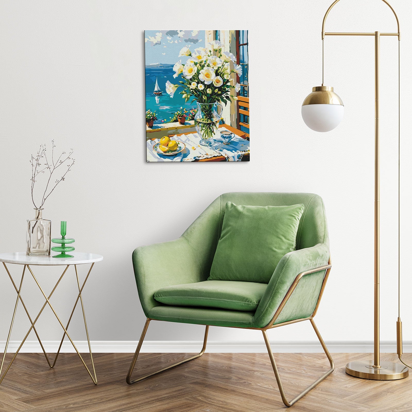 Paint by Numbers 40x50 cm | Seaside Window (MG2520e) – Painting by numbers | Varvikas.Shop