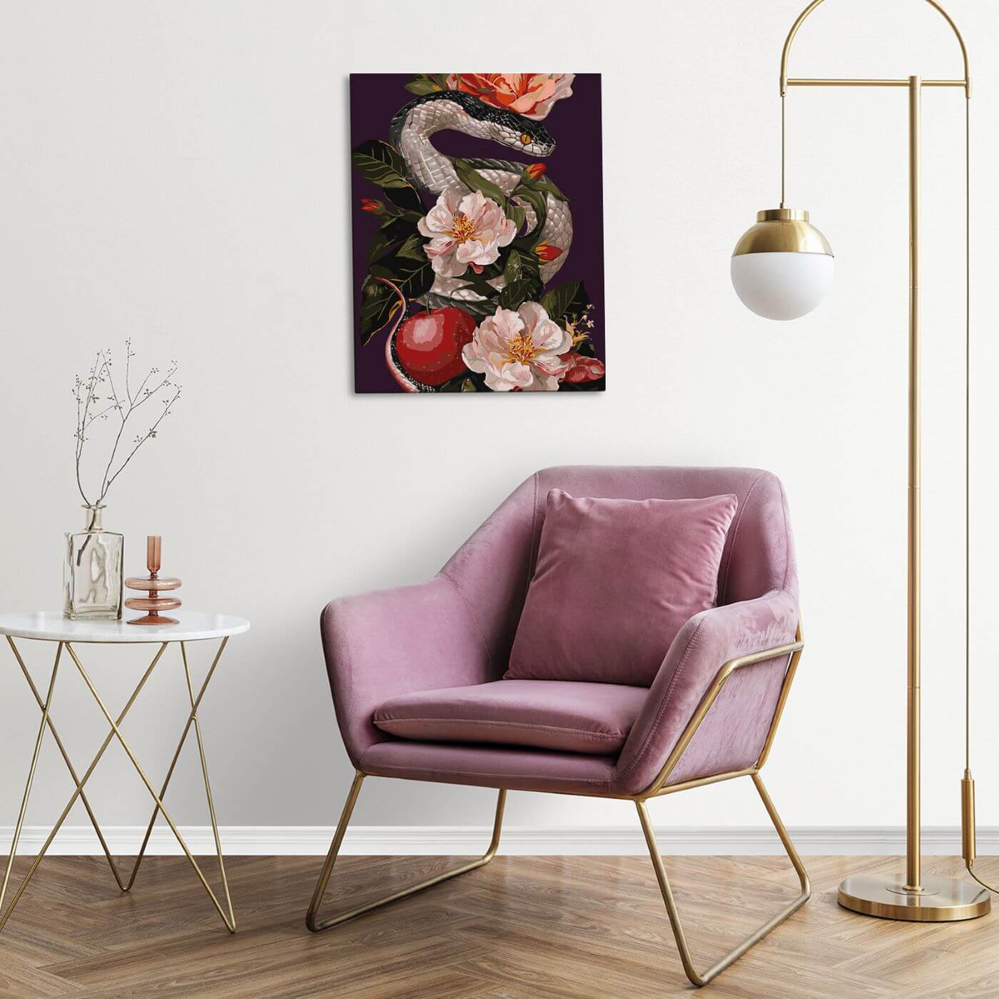 Paint by Numbers 40x50 cm | Serpent in Bloom (MG2500e) – Painting by numbers | Varvikas.Shop