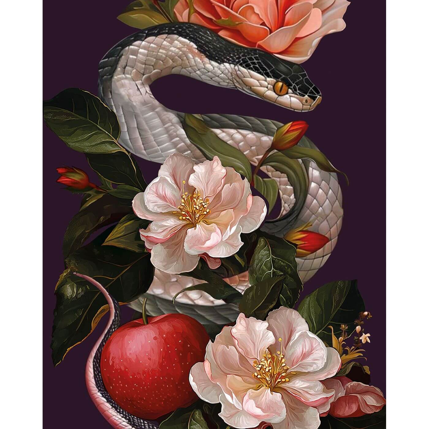 Paint by Numbers 40x50 cm | Serpent in Bloom (MG2500e) – Painting by numbers | Varvikas.Shop