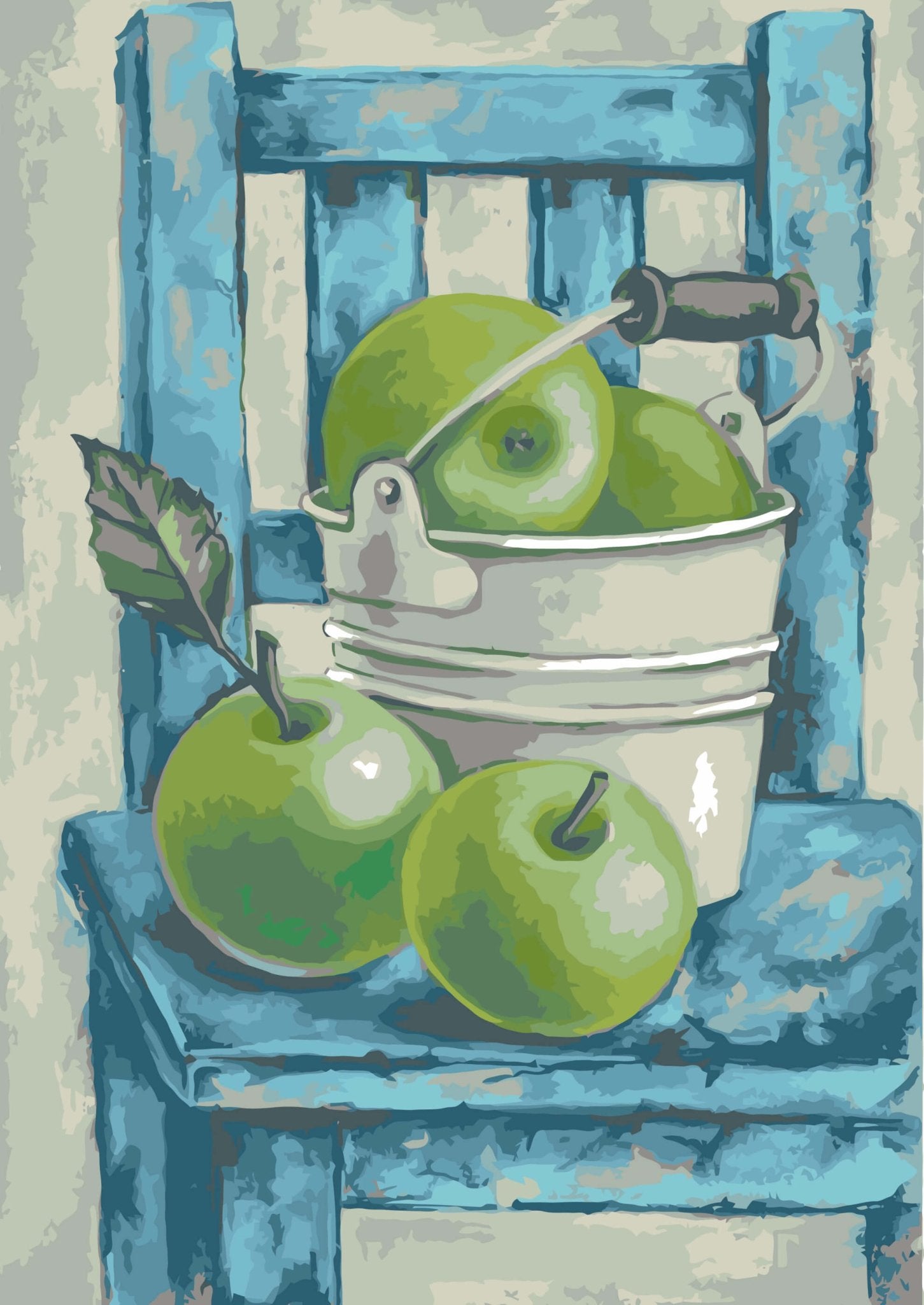 Paint by Numbers 40x50 cm | Still Life with Green Apples (MG2105e) – Painting by numbers | Varvikas.Shop