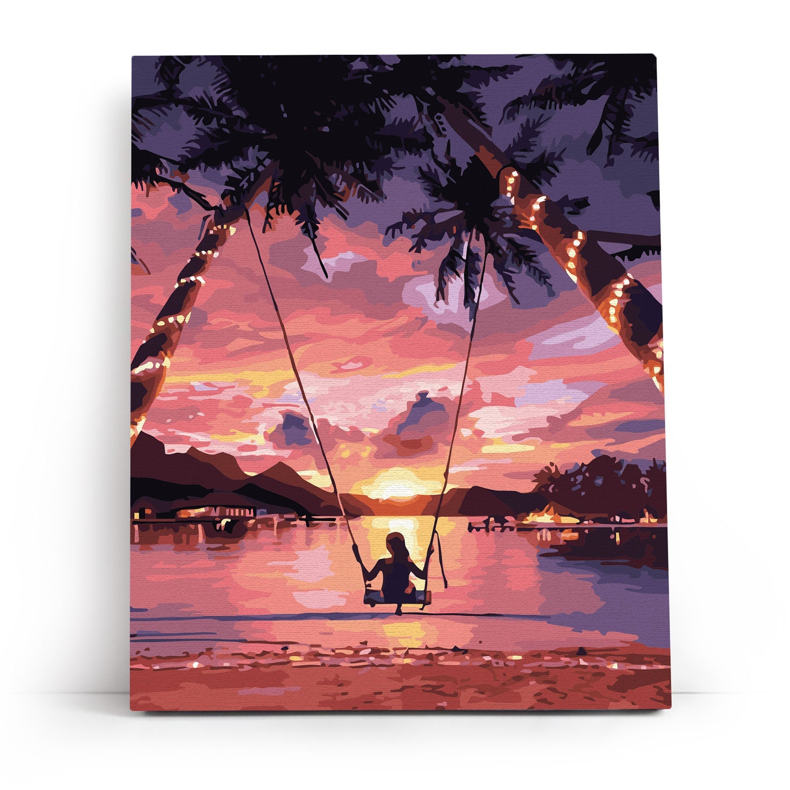 Paint by Numbers 40x50 cm | Swing in sunset (MG2483e) – Painting by numbers | Varvikas.Shop