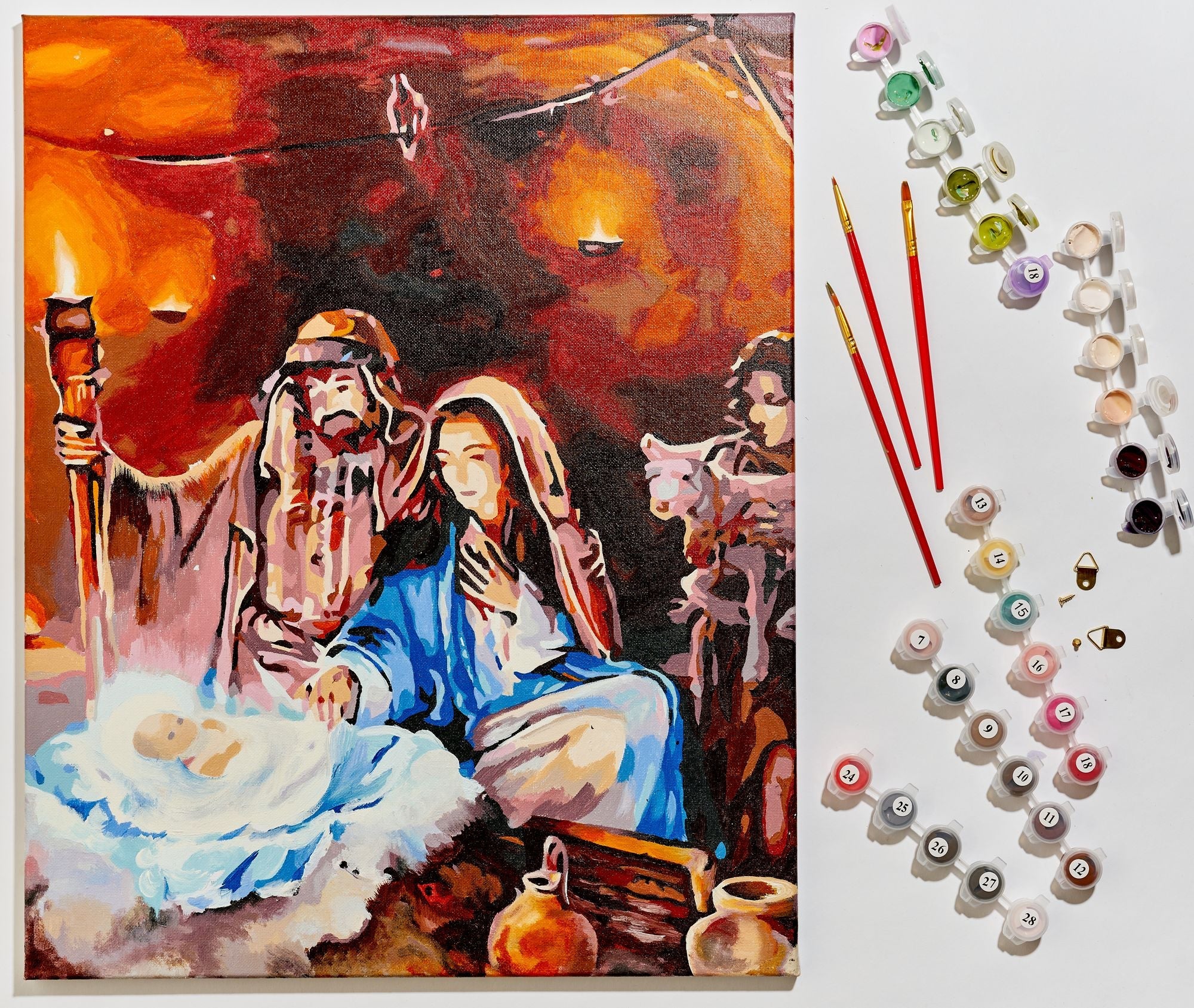 Paint by Numbers 40x50 cm | The Birth of Jesus Christ (MG2156e) – Painting by numbers | Varvikas.Shop