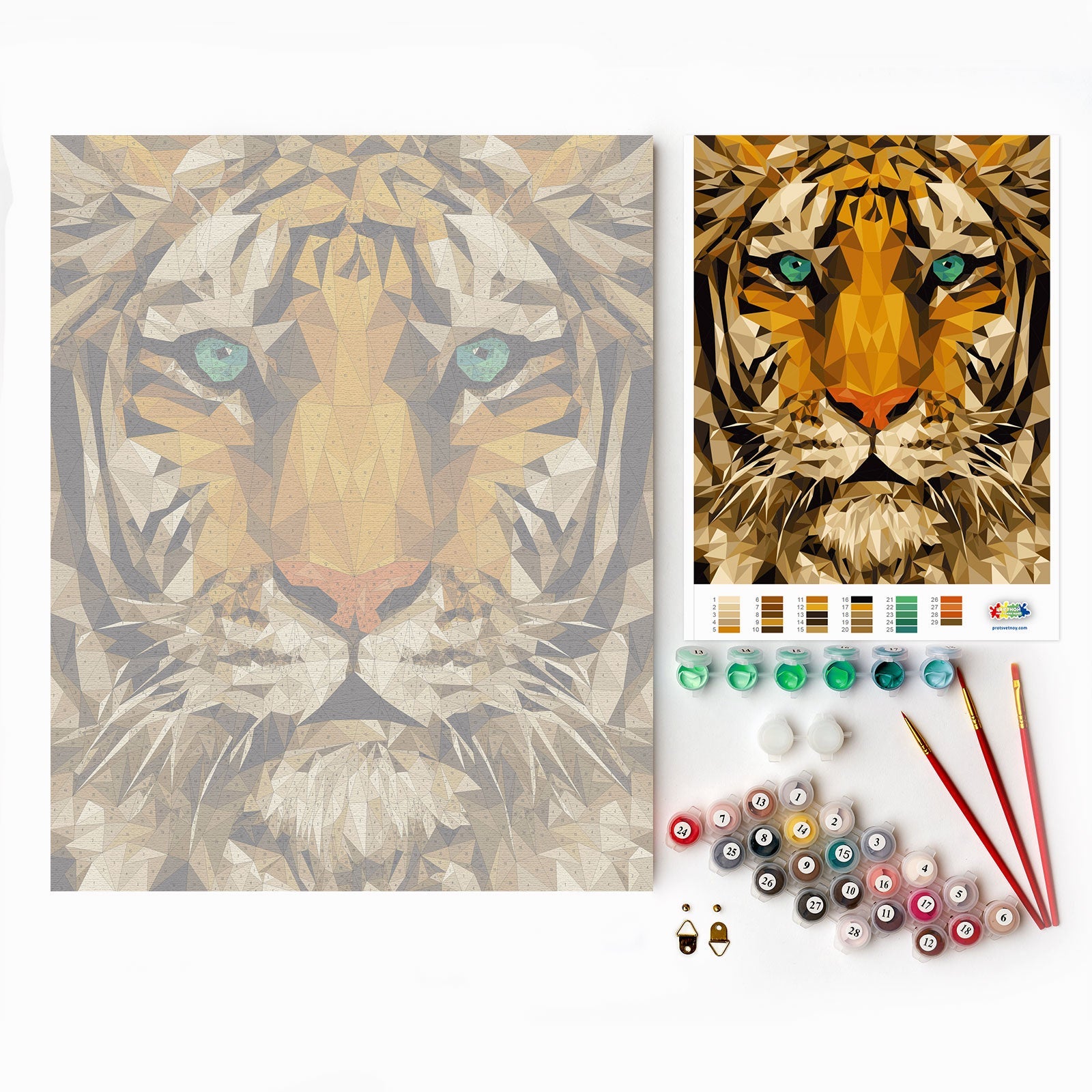 Paint by Numbers 40x50 cm | Tiger (MG2436e) – Painting by numbers | Varvikas.Shop