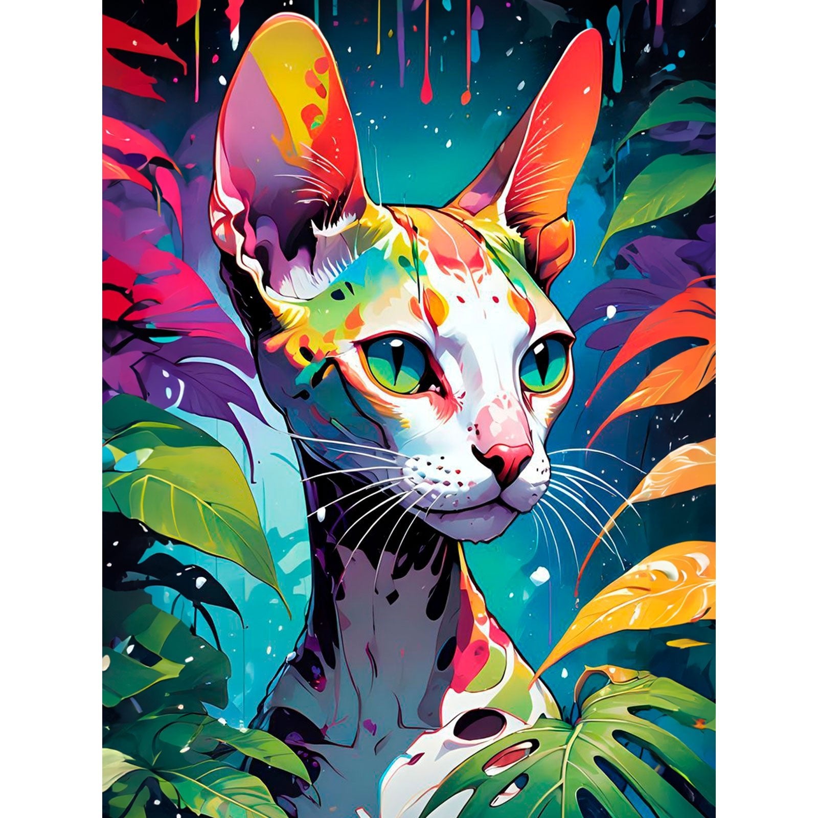 Paint by Numbers 40x50 cm | Tropical Sphynx (MG2493e) – Painting by numbers | Varvikas.Shop