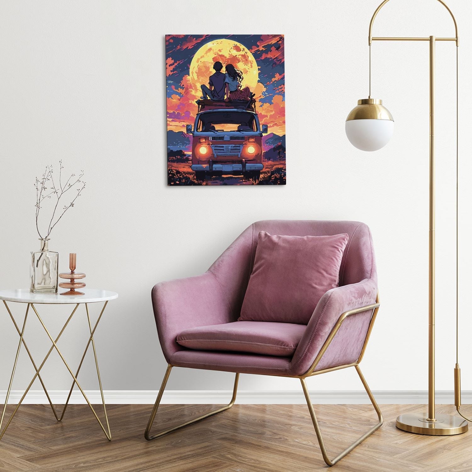 Paint by Numbers 40x50 cm | Under the Full Moon (MG2510e) – Painting by numbers | Varvikas.Shop