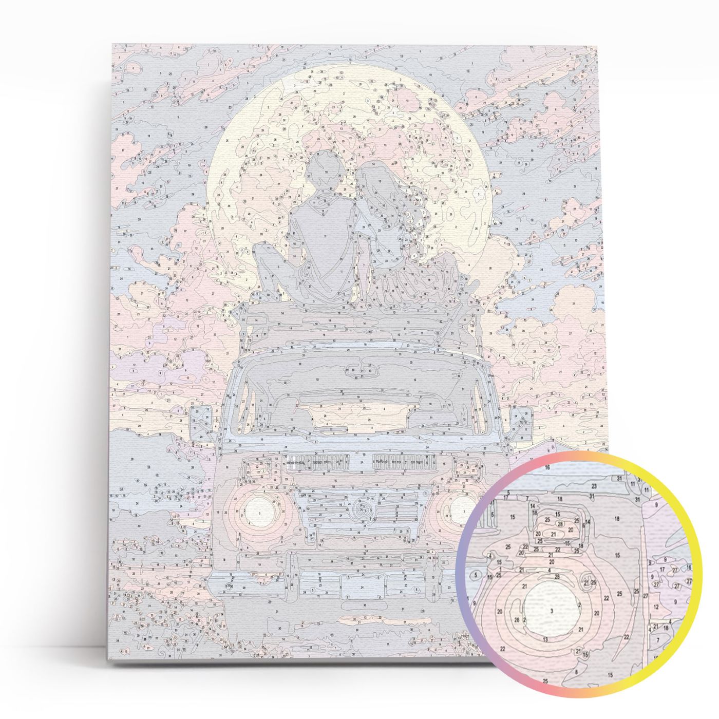 Paint by Numbers 40x50 cm | Under the Full Moon (MG2510e) – Painting by numbers | Varvikas.Shop