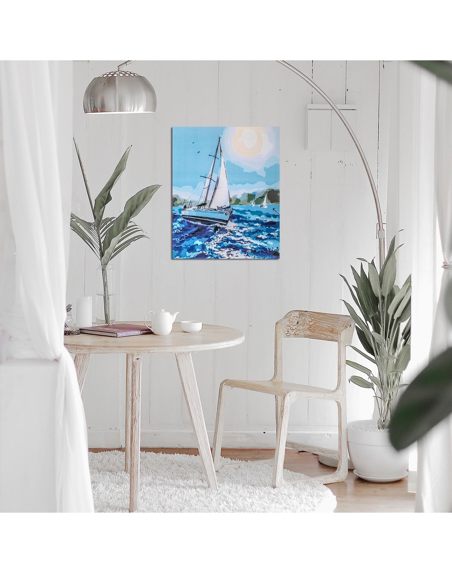 Paint by Numbers 40x50 cm | Under the white sail (MG2085e) – Painting by numbers | Varvikas.Shop