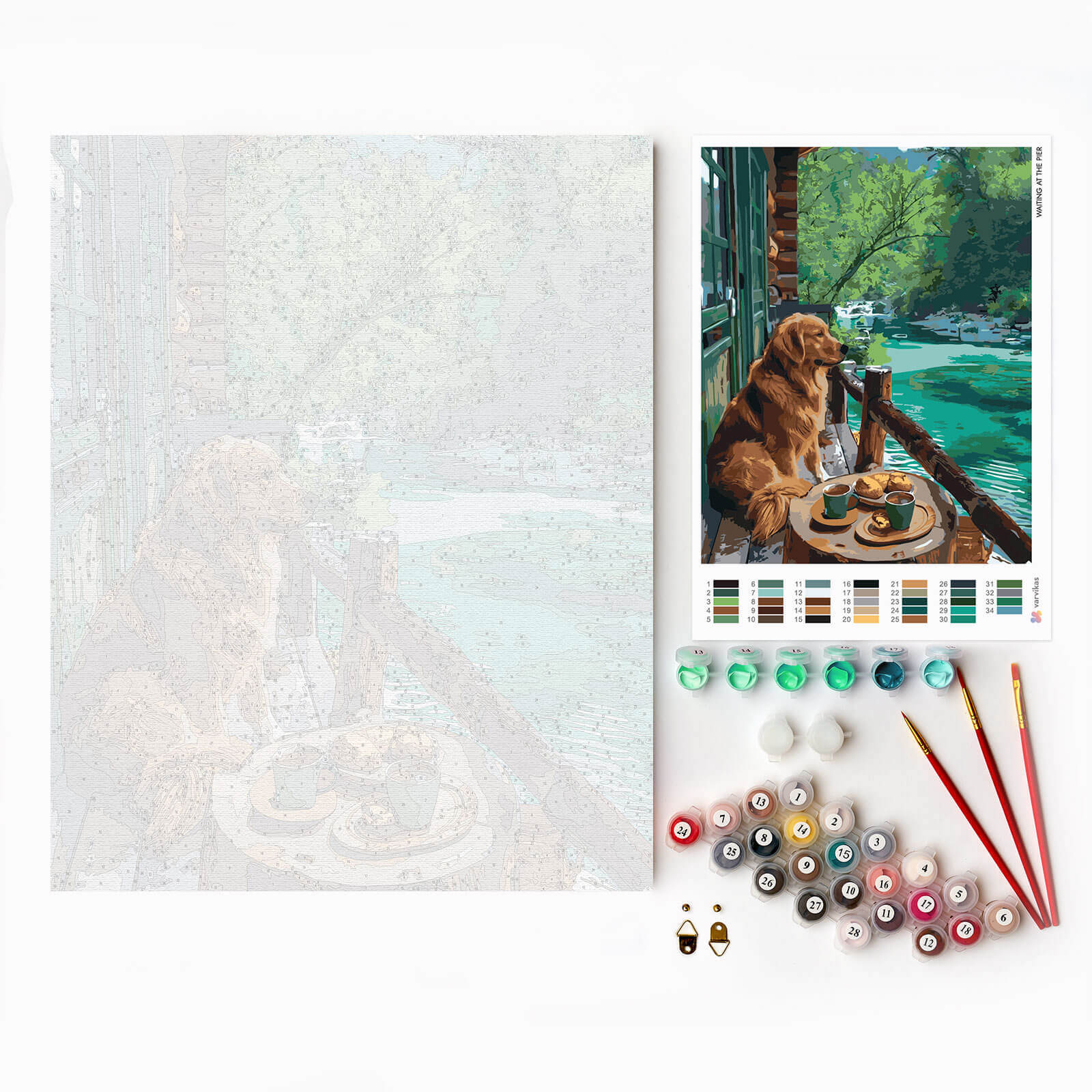 Paint by Numbers 40x50 cm | Waiting at the Pier (MG2523e) – Painting by numbers | Varvikas.Shop