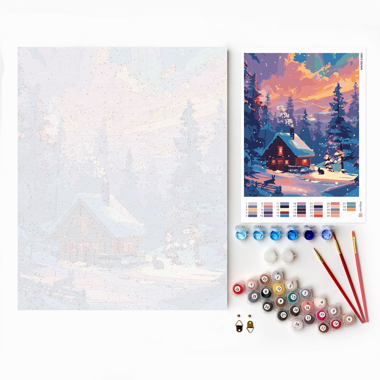 Painting by numbers - MG2530e - Winter Cabin – Painting by numbers | Varvikas.Shop