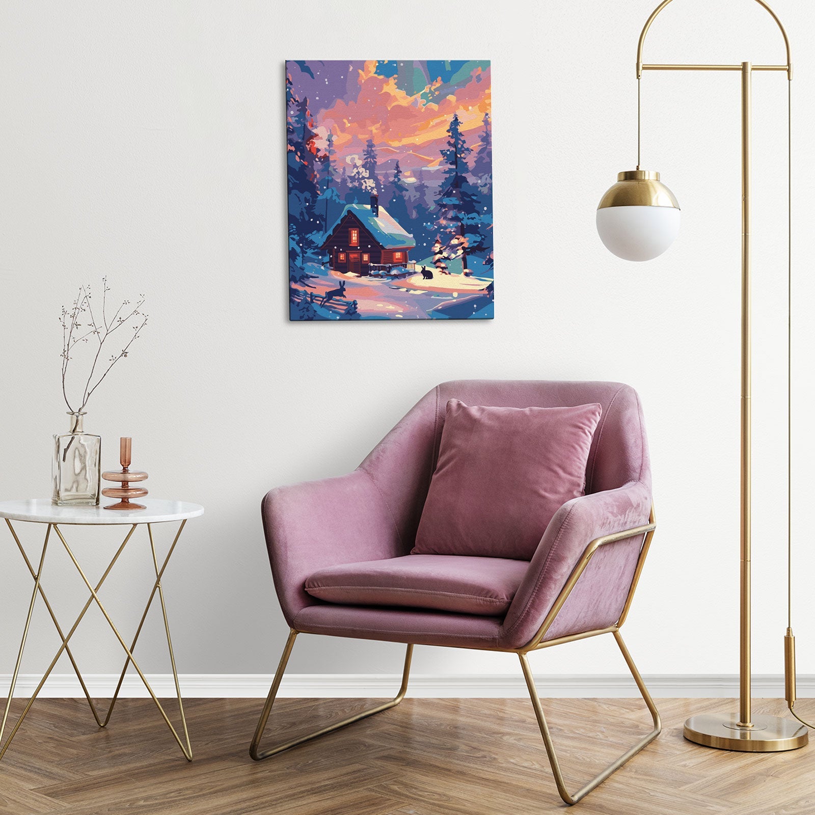 Painting by numbers - MG2530e - Winter Cabin – Painting by numbers | Varvikas.Shop