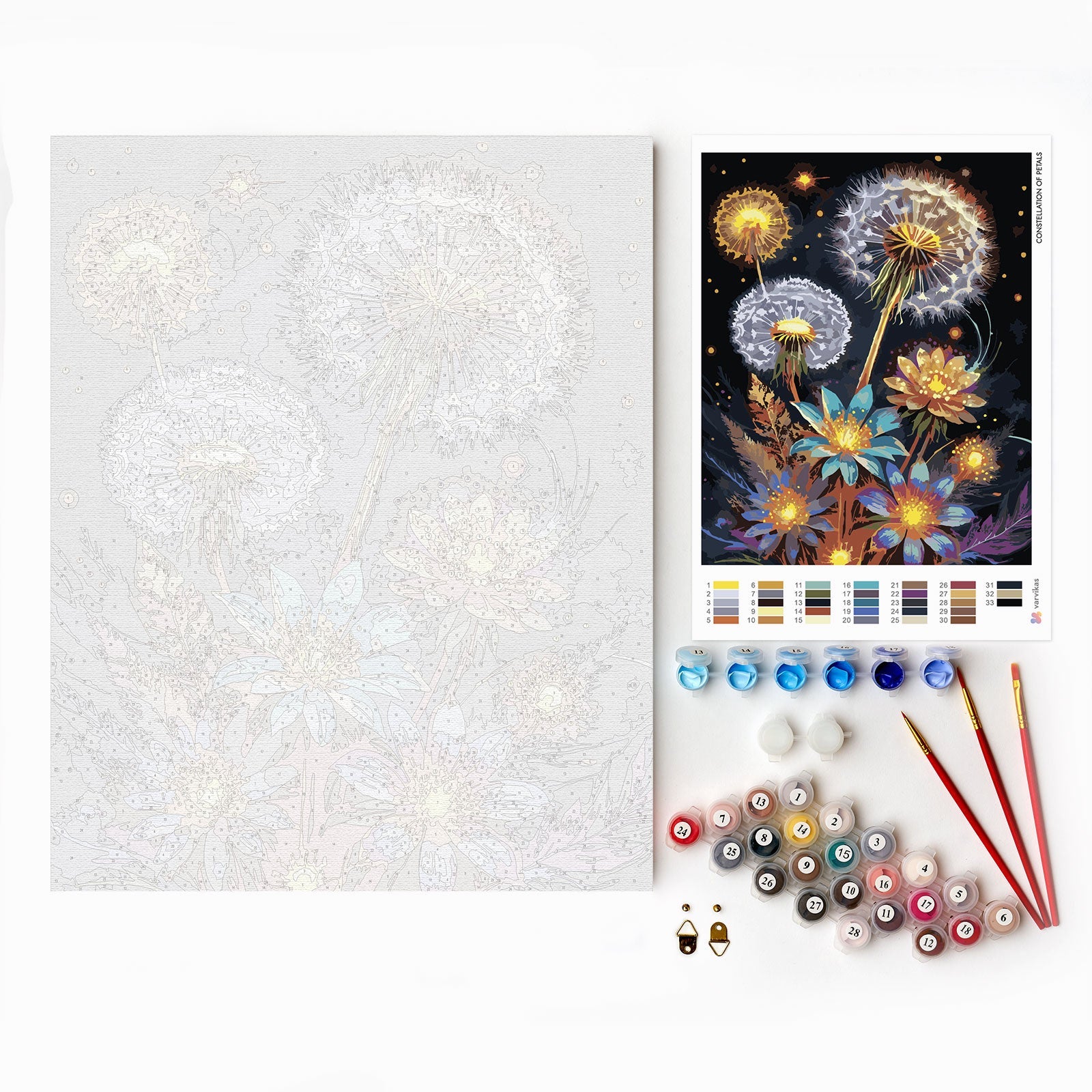 Painting by numbers - MG2533e - Constellation of Petals – Painting by numbers | Varvikas.Shop