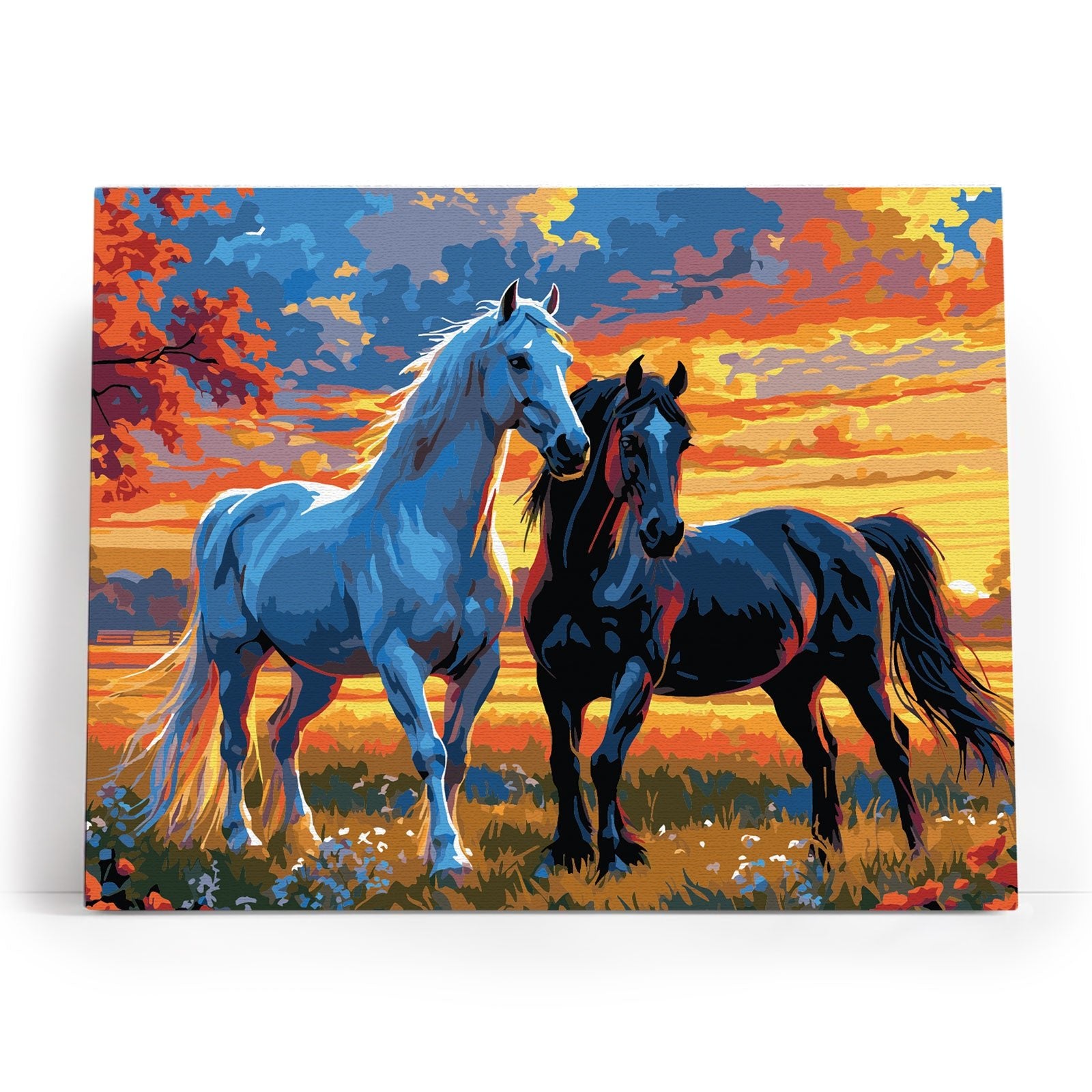 Painting by numbers - MG2534e - Sunset Stallions – Painting by numbers | Varvikas.Shop