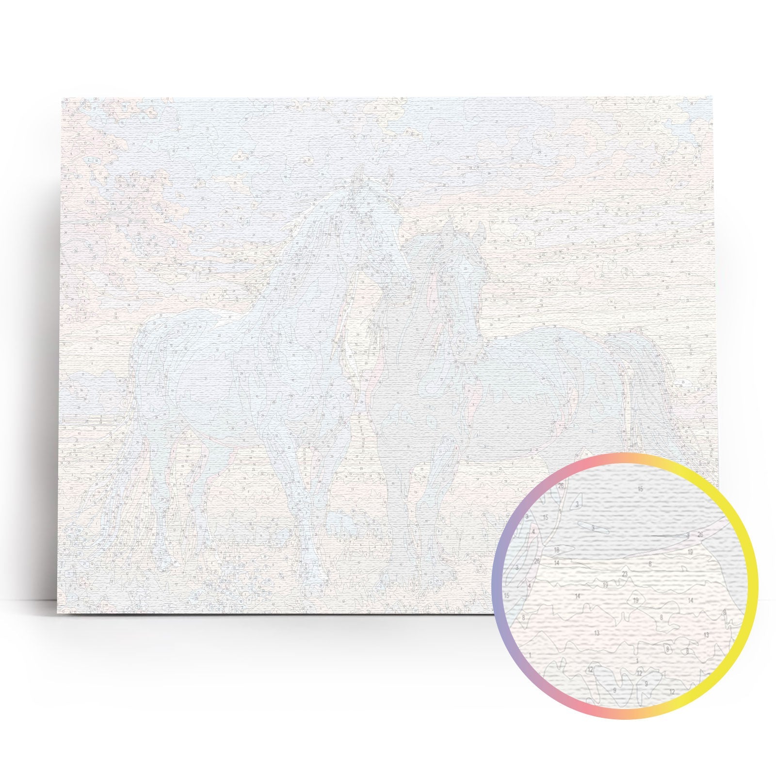 Painting by numbers - MG2534e - Sunset Stallions – Painting by numbers | Varvikas.Shop
