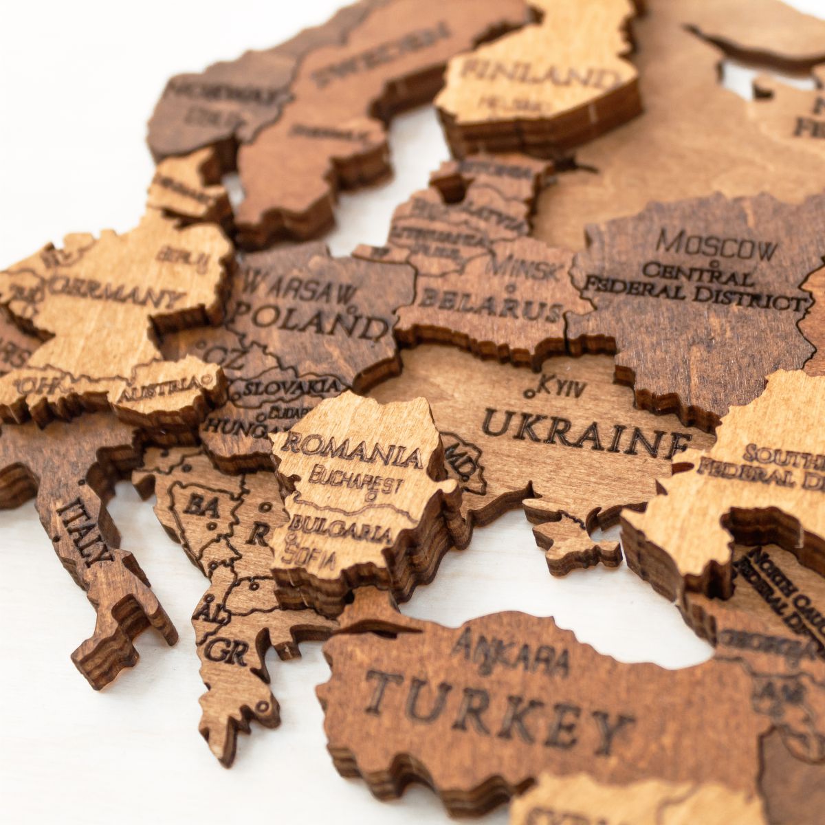 Wooden constructor - BEW001e - World Map Medium – Wooden constructors | Varvikas.Shop