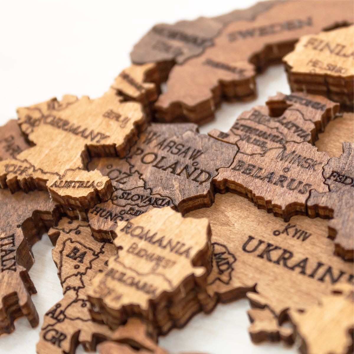 Wooden constructor - BEW001e - World Map Medium – Wooden constructors | Varvikas.Shop