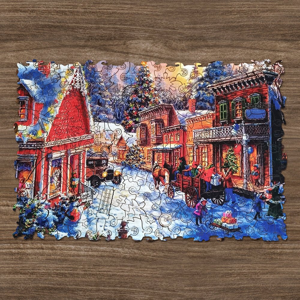 Wooden Jigsaw Puzzle 170 pcs | Christmas Eve (PW011e) – Wooden puzzles | Varvikas.Shop
