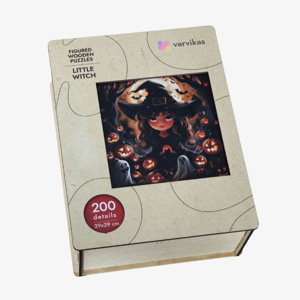 Wooden Jigsaw Puzzle 200 pcs | Little Witch (PW050e) – Wooden puzzles | Varvikas.Shop