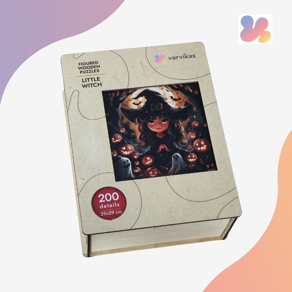 Wooden Jigsaw Puzzle 200 pcs | Little Witch (PW050e) – Wooden puzzles | Varvikas.Shop