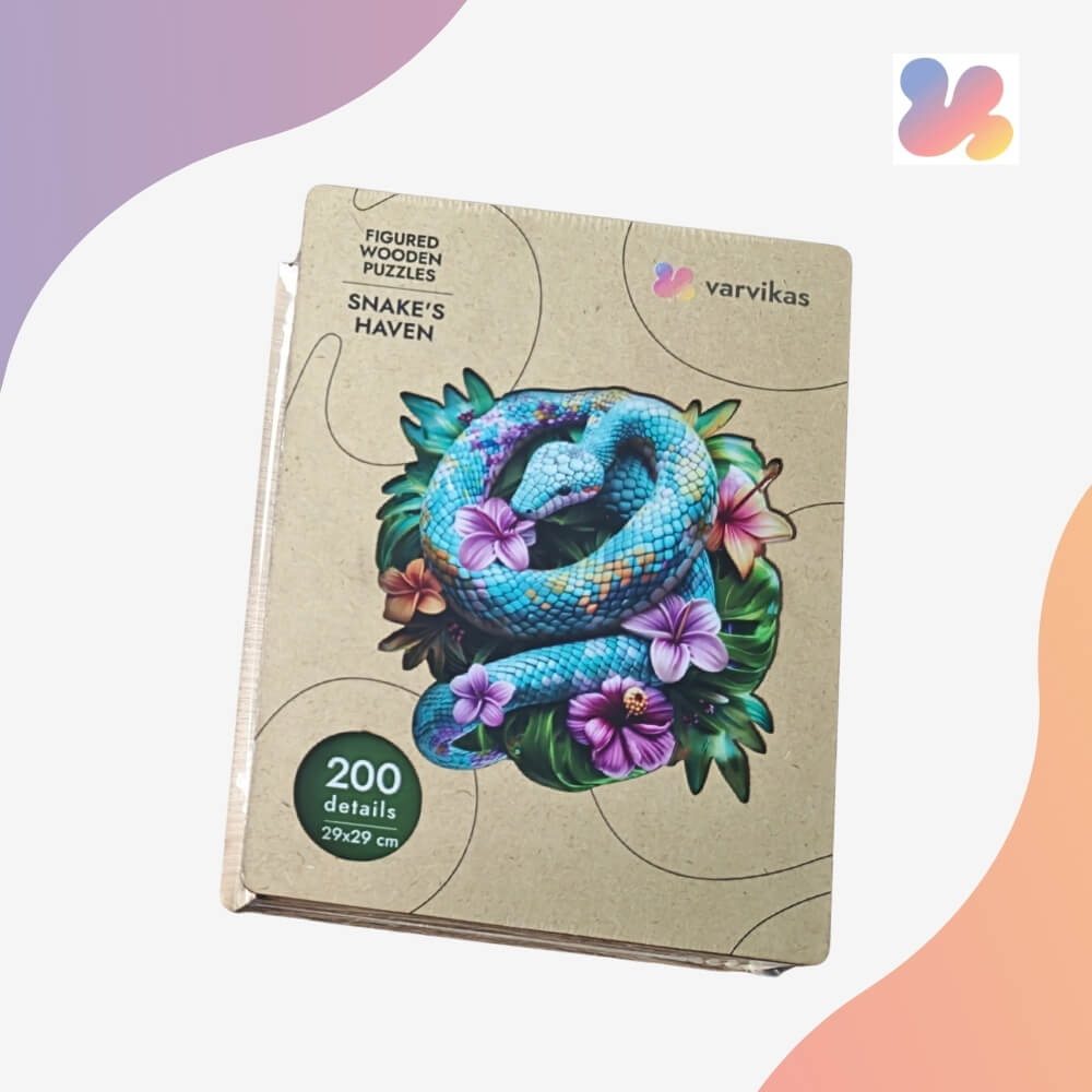 Wooden Jigsaw Puzzle 200 pcs | Snake's Haven (PW045e) – Wooden puzzles | Varvikas.Shop