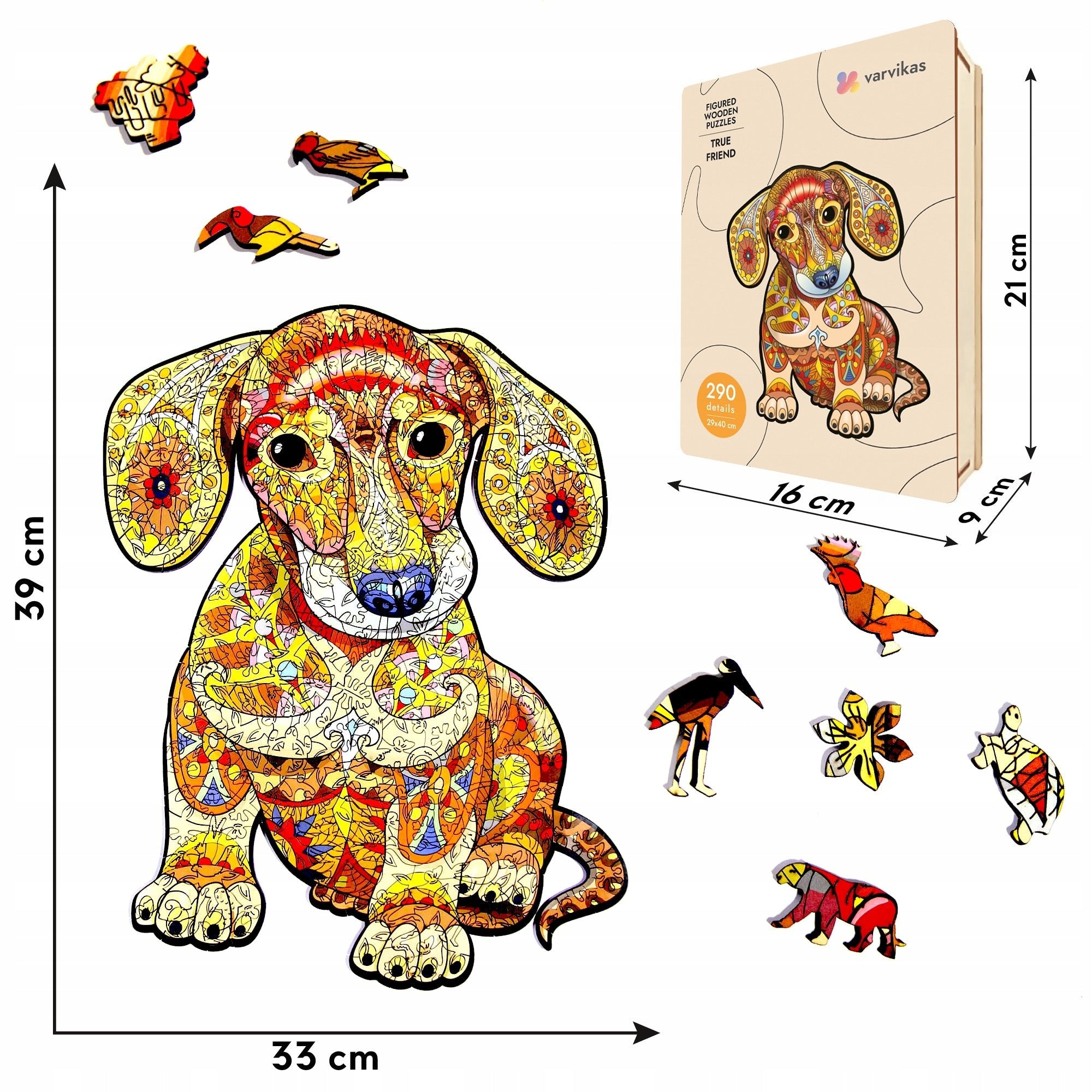 Wooden Jigsaw Puzzle 290 pcs | True Friend (PW006e) – Wooden puzzles | Varvikas.Shop