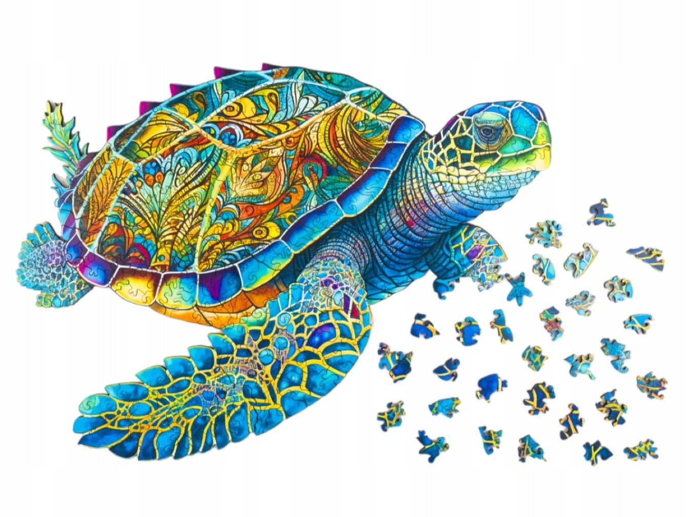 Wooden Jigsaw Puzzle 300 pcs | Big Turtle (PW021e) – Wooden puzzles | Varvikas.Shop