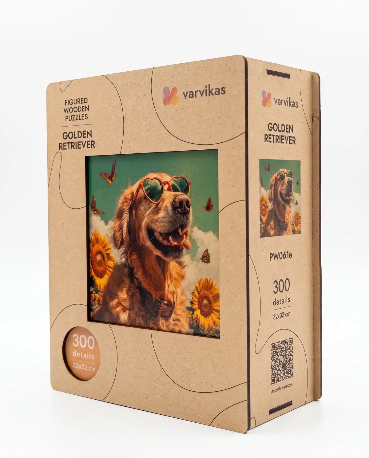 Wooden Jigsaw Puzzle 300 pcs, Golden Retriever (PW061e) – Wooden puzzles | Varvikas