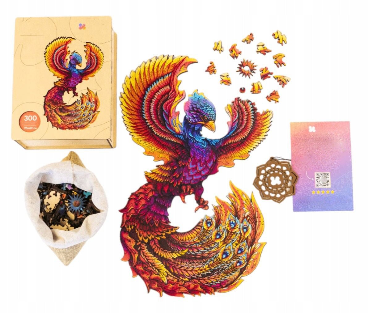 Wooden Jigsaw Puzzle 300 pcs | Phoenix (PW018e) – Wooden puzzles | Varvikas.Shop