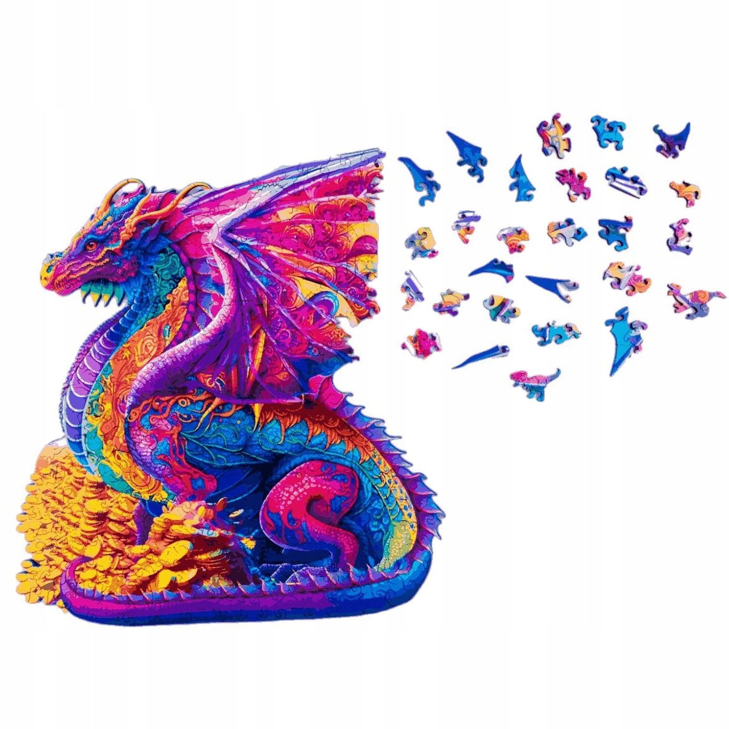 Wooden Jigsaw Puzzle 300 pcs | Winged Dragon (PW022e) – Wooden puzzles | Varvikas.Shop