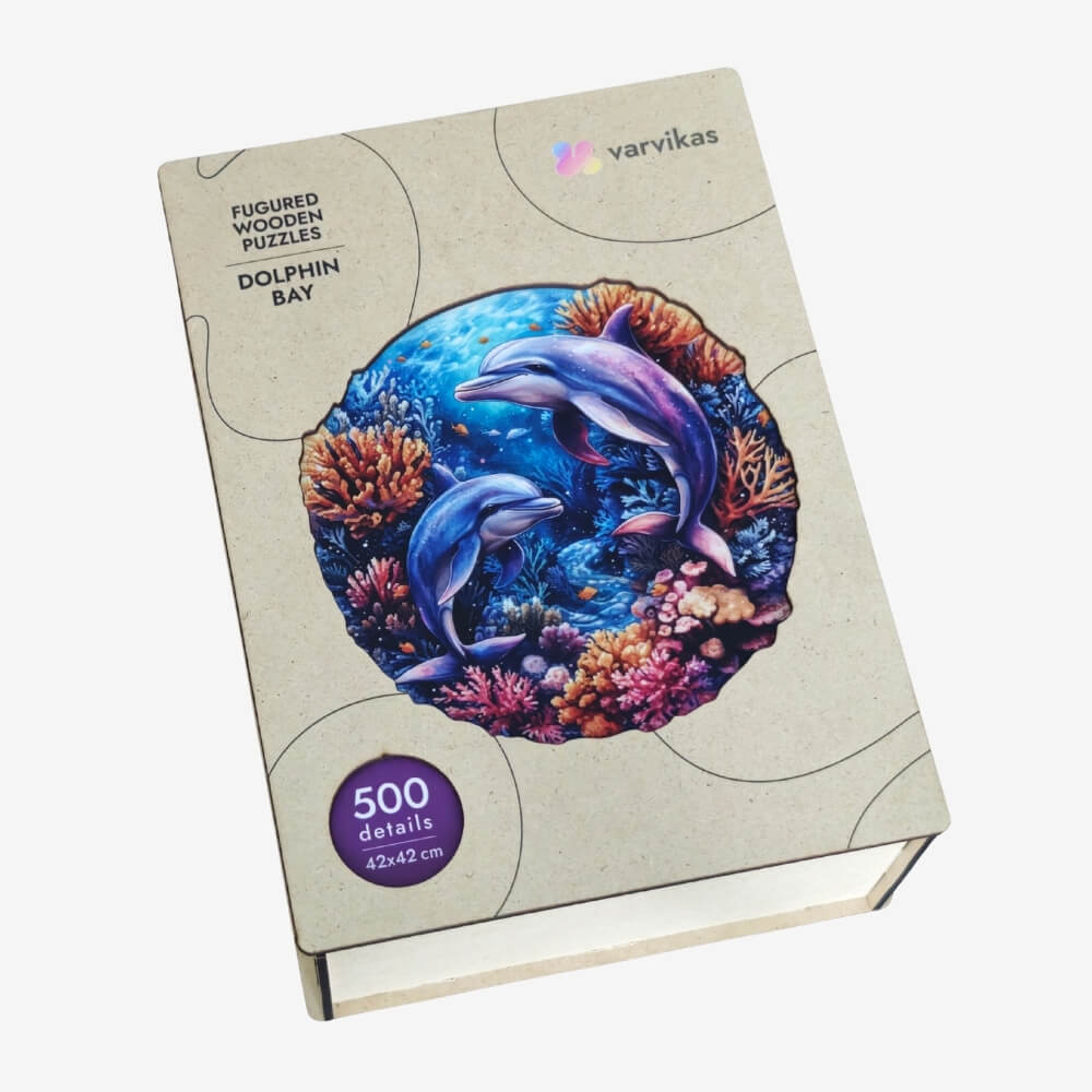 Wooden Jigsaw Puzzle 500 pcs | Dolphin Bay (PW042e) – Wooden puzzles | Varvikas.Shop