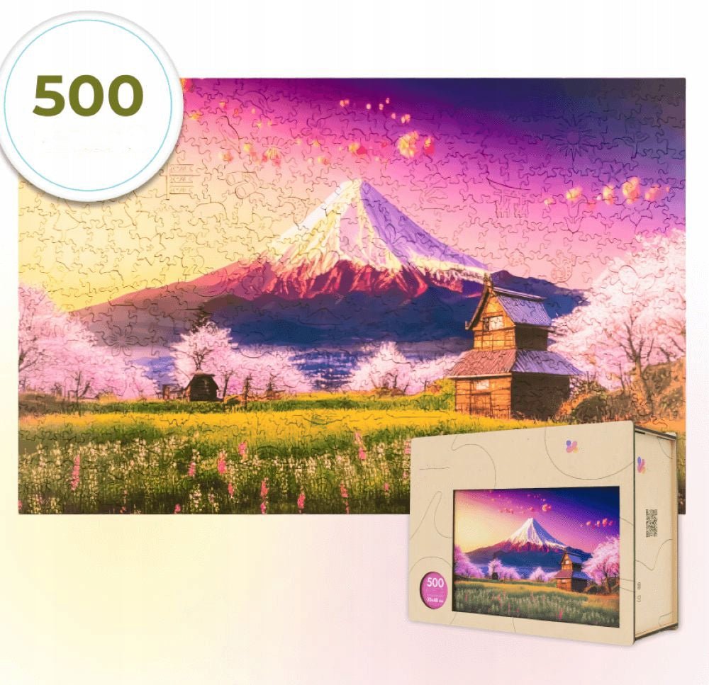 Wooden Jigsaw Puzzle 500 pcs | Fujiyama (PW029e) – Wooden puzzles | Varvikas.Shop