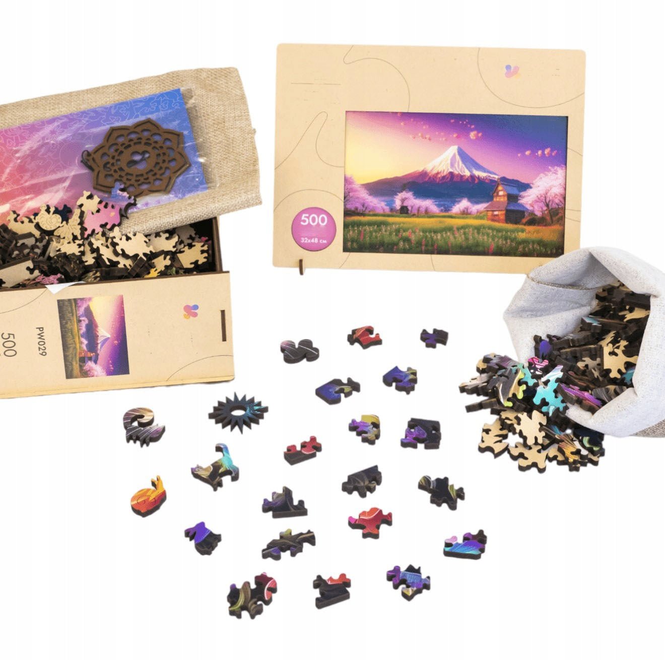 Wooden Jigsaw Puzzle 500 pcs | Fujiyama (PW029e) – Wooden puzzles | Varvikas.Shop