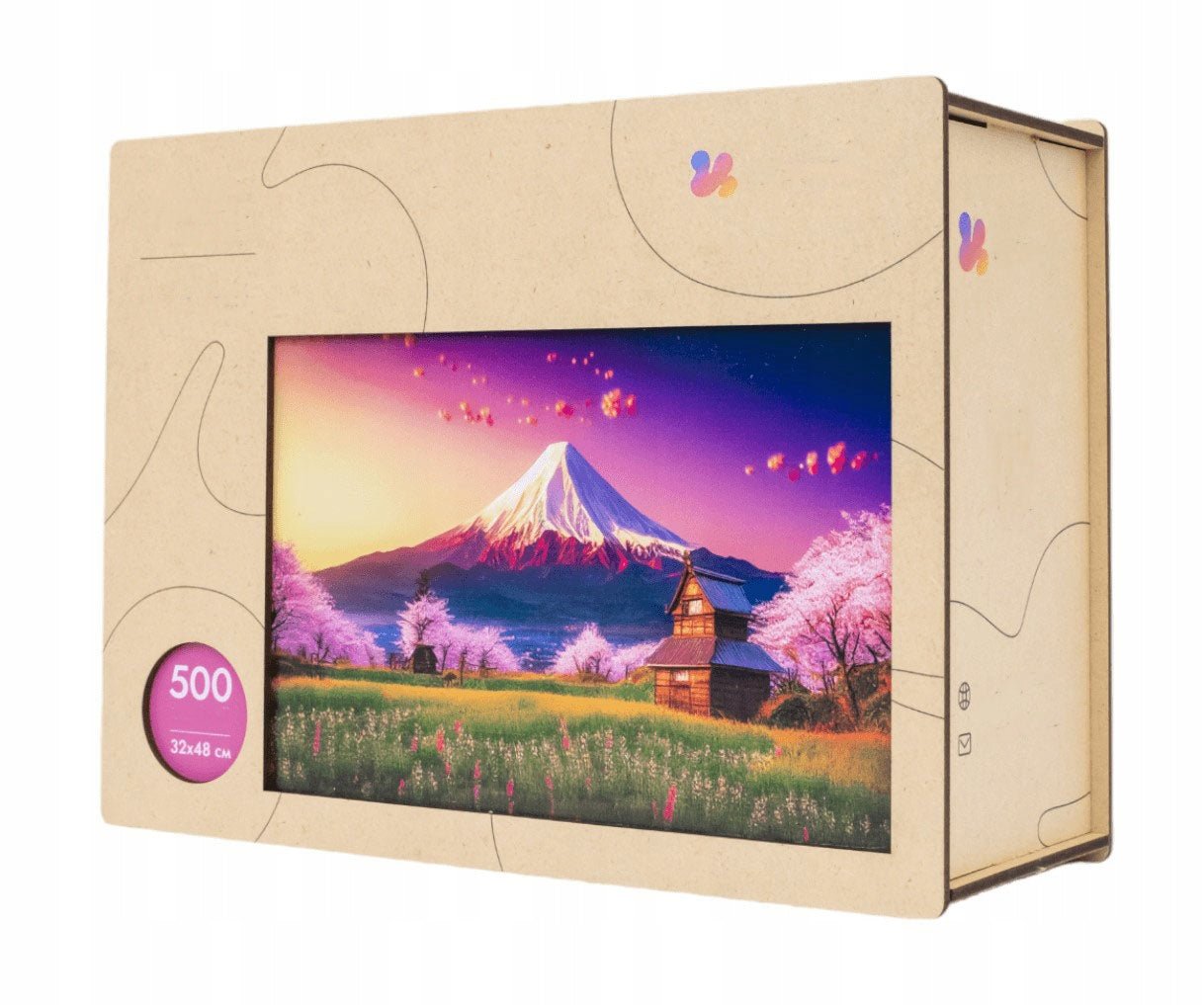 Wooden Jigsaw Puzzle 500 pcs | Fujiyama (PW029e) – Wooden puzzles | Varvikas.Shop