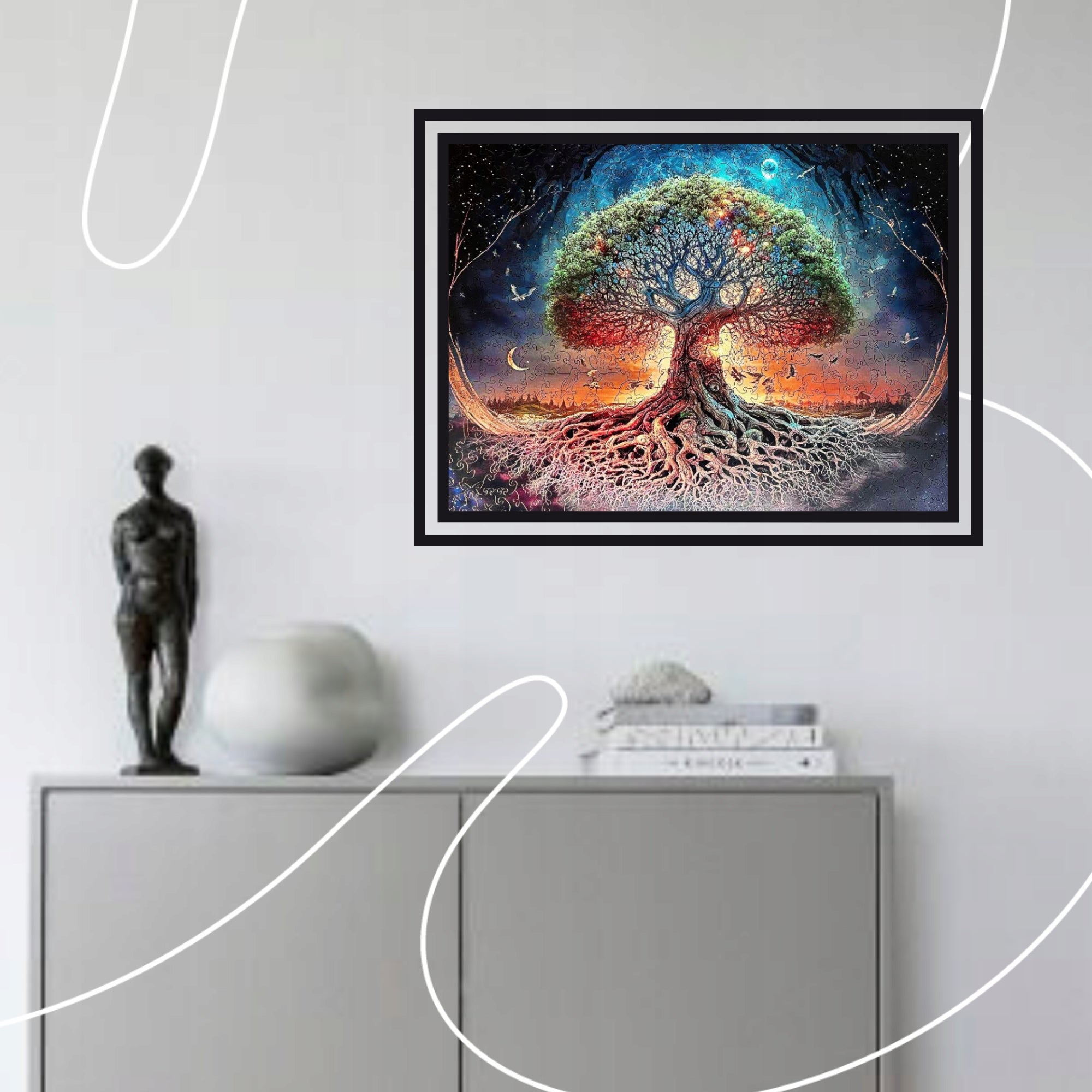 Wooden Jigsaw Puzzle 500 pcs | Moon Tree (PW025e) – Wooden puzzles | Varvikas.Shop