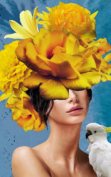 5D Diamond Painting 75x120 cm | Flower Dream in Orange | Without Frame (UH02e) – Diamond painting | Varvikas.Shop