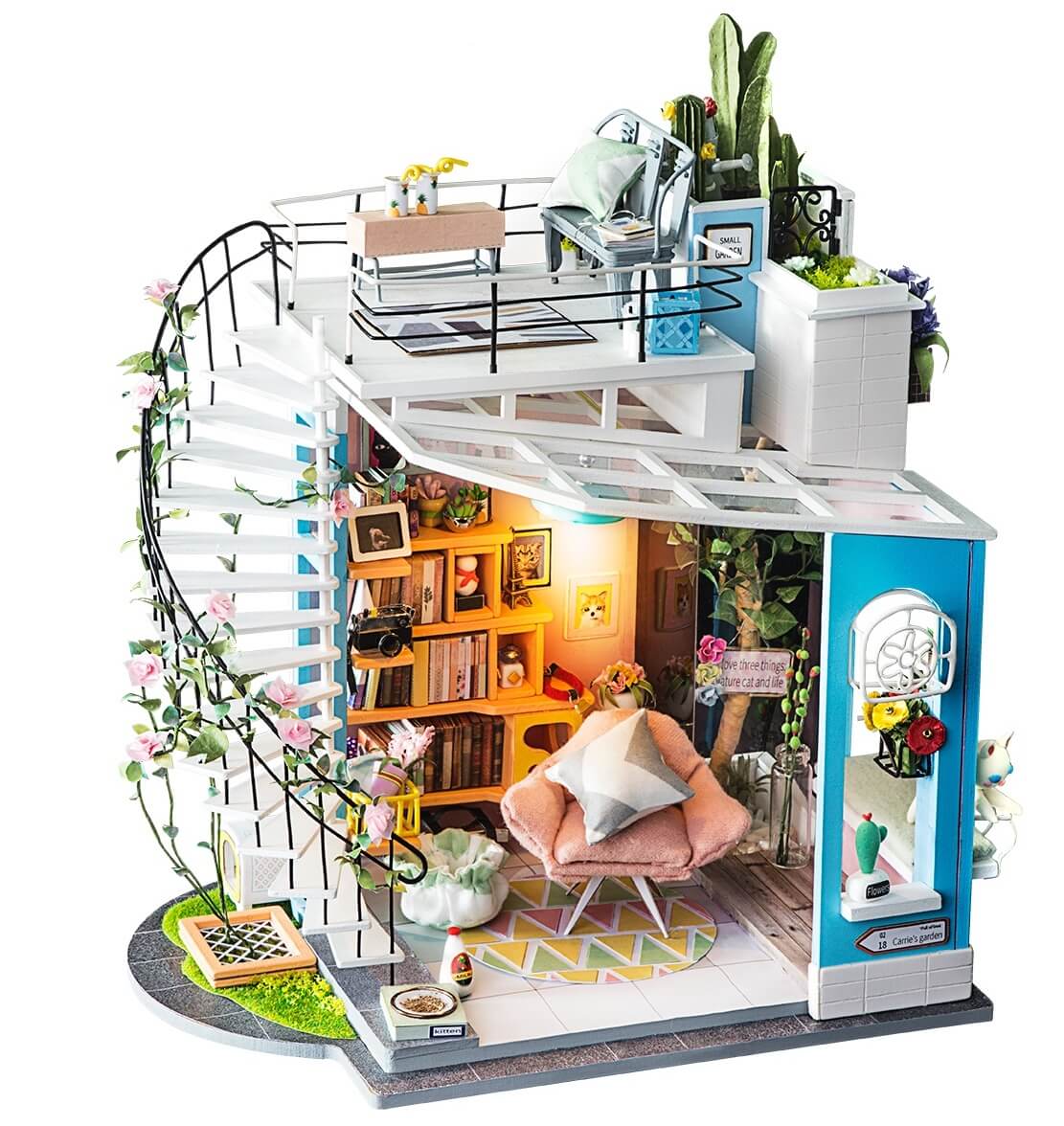 DIY Wall Hanging Miniature House Kit - Roombox - RB010e - Dora's LOFT Image https://storage.yandexcloud.net/protsvetnoy-media/19670/RB010e_accessories.jpg