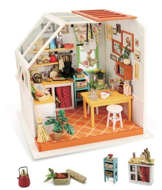 DIY Miniature House Kit (RoomBox) | Jason's Kitchen (RB004e) – Roombox | Varvikas.Shop