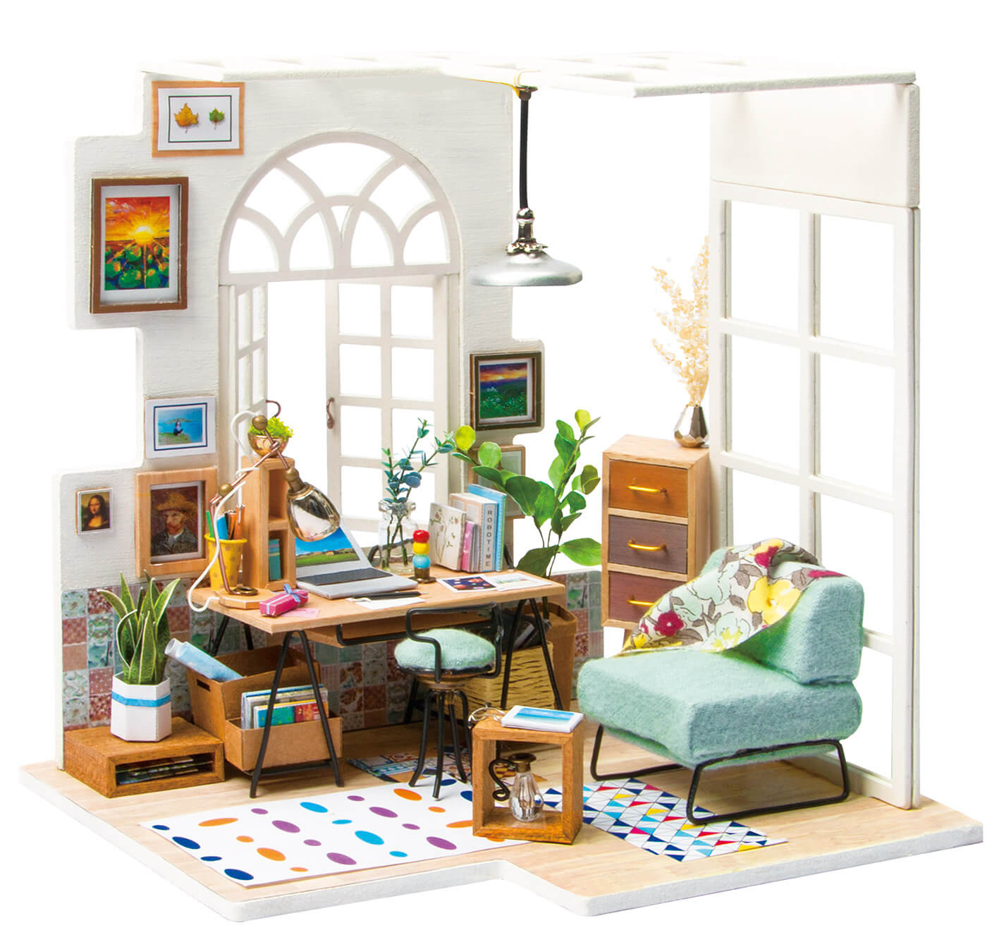 DIY Miniature House Kit (RoomBox) | Soho Time (RBM004e) – Roombox | Varvikas.Shop